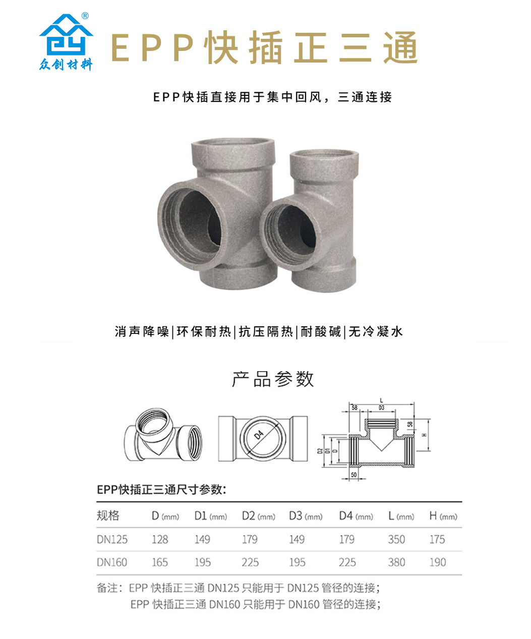EPP快插正三通(tōng)介紹