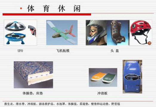 EPP體育(yu)休閑用品材料(liào)應用